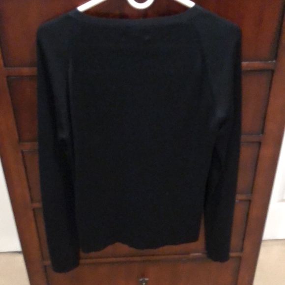 Black silk BR cardigan in size L - Picture 2 of 3